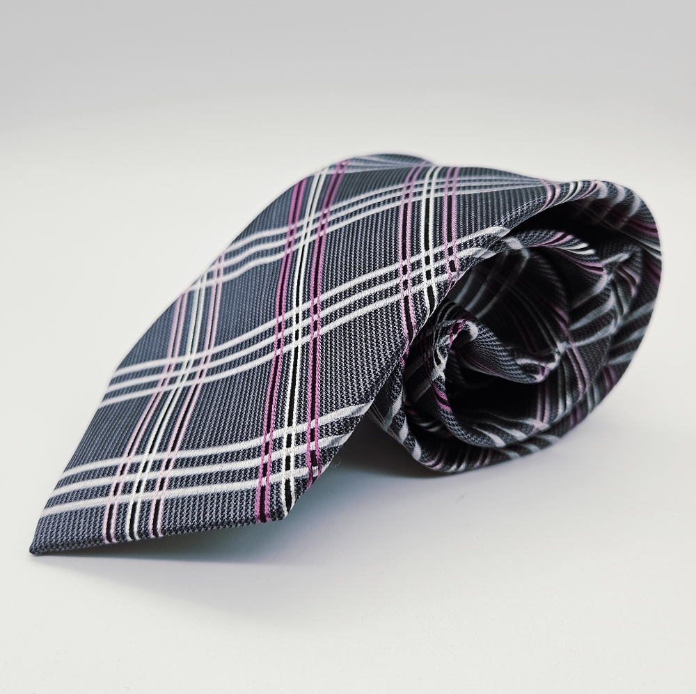 JOSEPH & FEISS | 100% silk plaid neck tie
